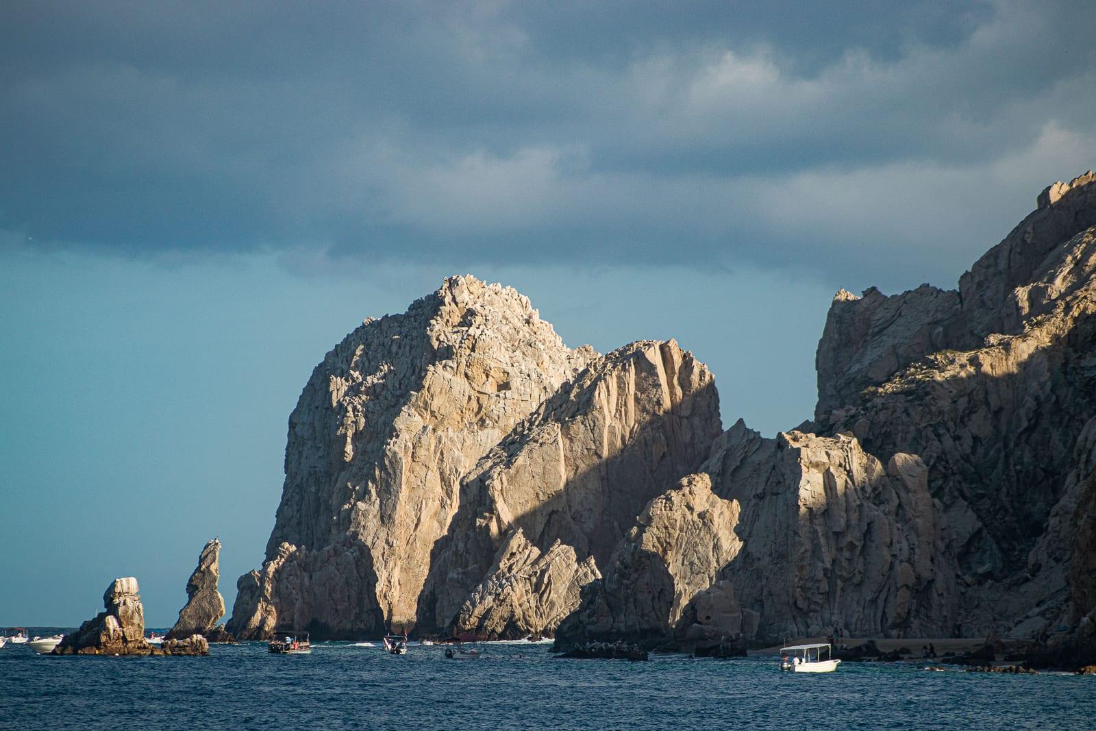 El Arco, the natural granite arch at Land's End, Cabo San Lucas, where the Pacific Ocean meets the Sea of Cortez.